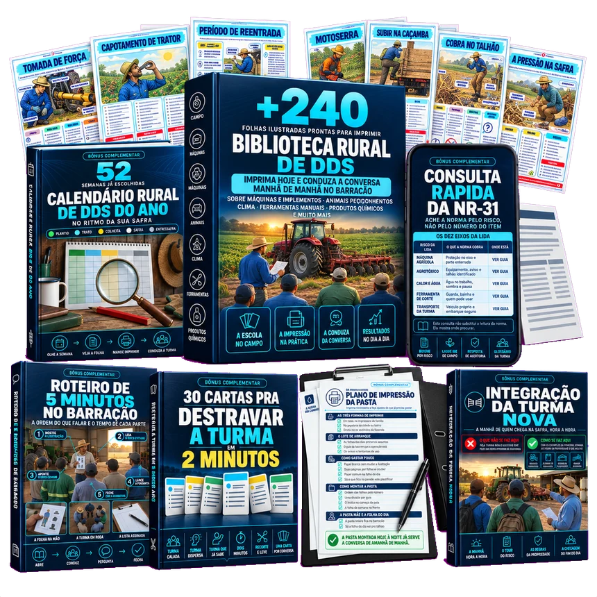 Biblioteca Rural de DDS, a caixa com as folhas ilustradas